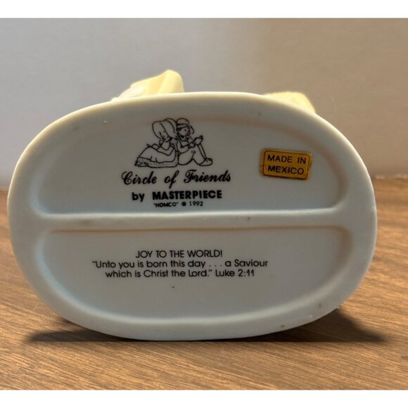 Vintage 1992 Porcelain Figurine Joy To The World Homco Circle of Friends - Picture 7 of 8